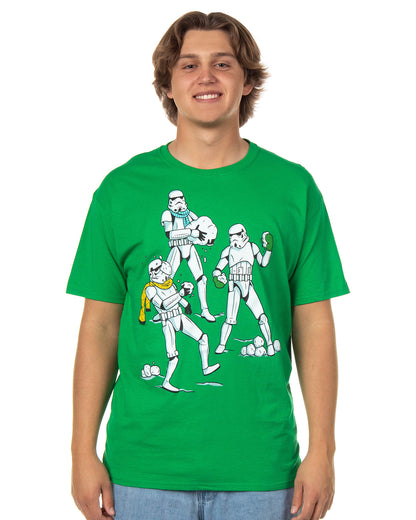 Star Wars Shirt Men's Stormtrooper Snowball Fight Short Sleeve Tee