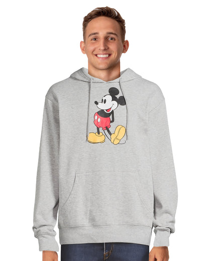 Disney Mickey Mouse Hoodie Men's Classic Pose Pullover Sweatshirt