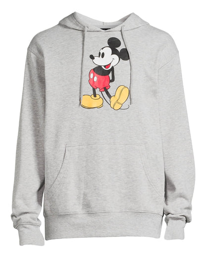 Disney Mickey Mouse Hoodie Men's Classic Pose Pullover Sweatshirt