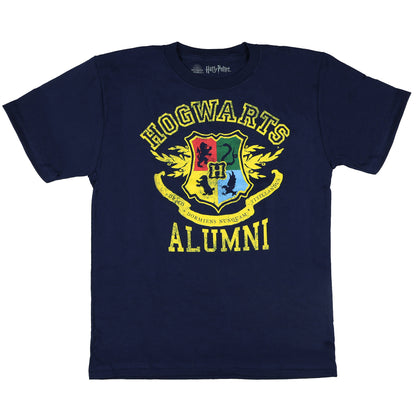 Harry Potter T-Shirt Women's Hogwarts Alumni Crest Distressed Design Tee