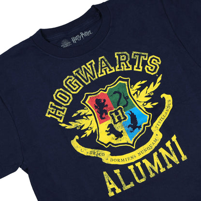 Harry Potter T-Shirt Women's Hogwarts Alumni Crest Distressed Design Tee