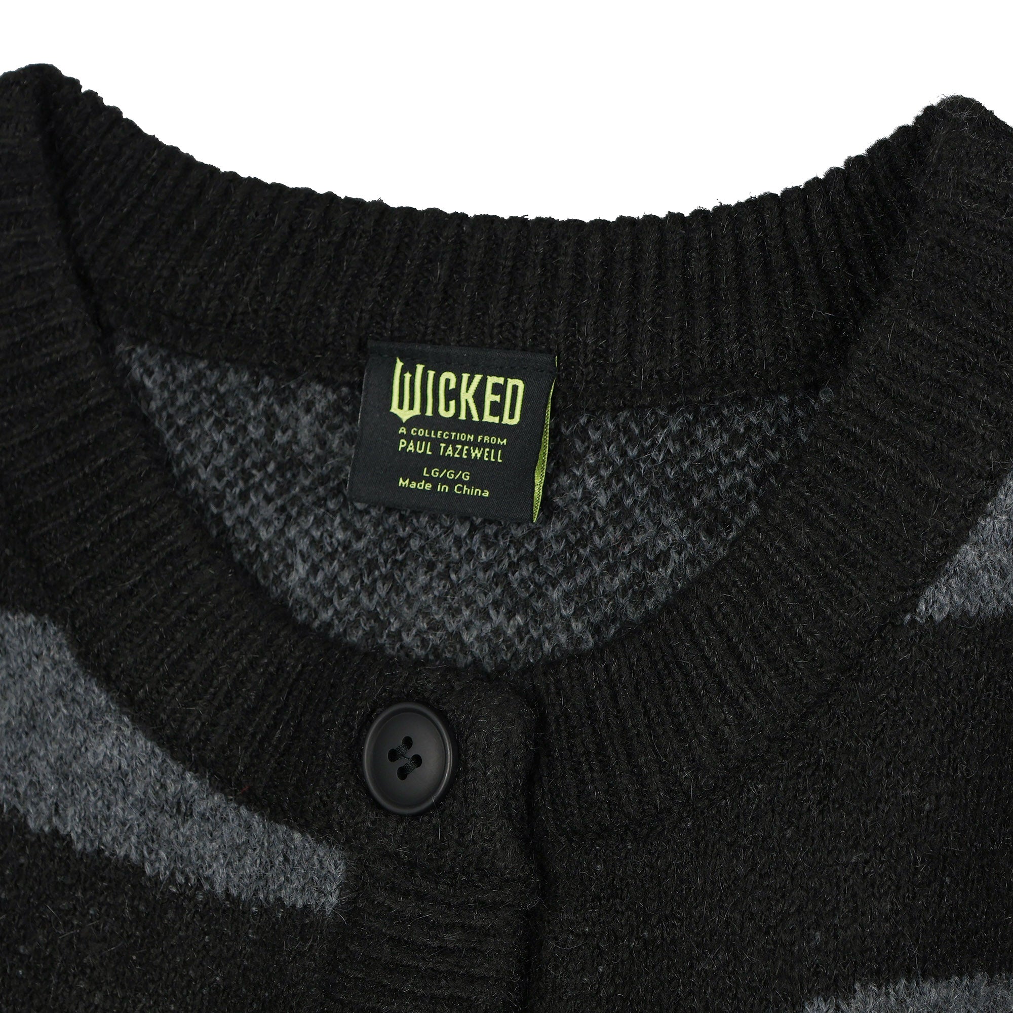 Wicked Sweater Women's Button Up Elphaba and Glinda Knit Sweatshirt
