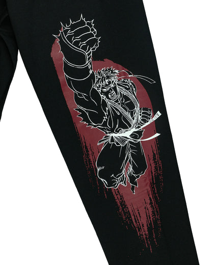 Street Fighter Pajama Pants Men's Ryu Game Character Lounge Jogger Pant