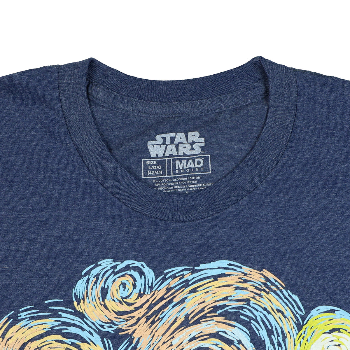 Star Wars T-Shirt Men's The Mandalorian Grogu Starry Night Short Sleeve Tee