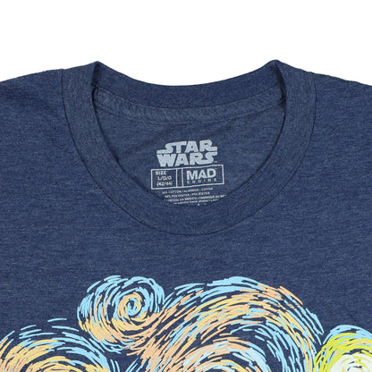 Star Wars T-Shirt Men's The Mandalorian Grogu Starry Night Short Sleeve Tee