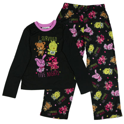 Five Nights at Freddy's Pajamas Girls' I Survived Two-Piece Sleep Set