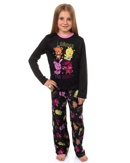 Five Nights at Freddy's Pajamas Girls' I Survived Two-Piece Sleep Set