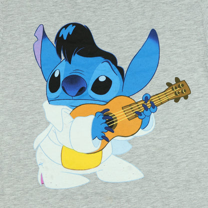 Disney Stitch T-Shirt Women's Elvis-Inspired Design Short Sleeve Tee