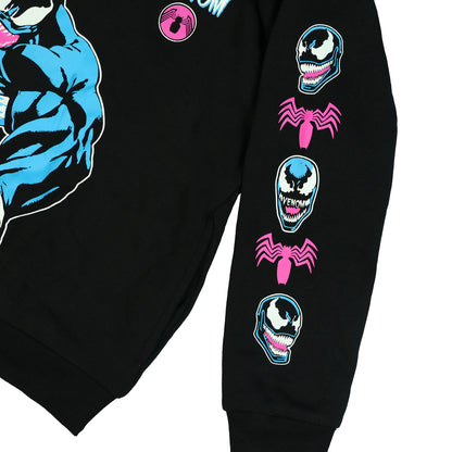 Marvel Venom Hoodie Boys' Sinister Smile Action Scene Pullover Sweatshirt