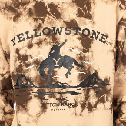 Yellowstone Dutton Ranch Sweatshirt Men's Long Sleeve Tie Dye Pullover