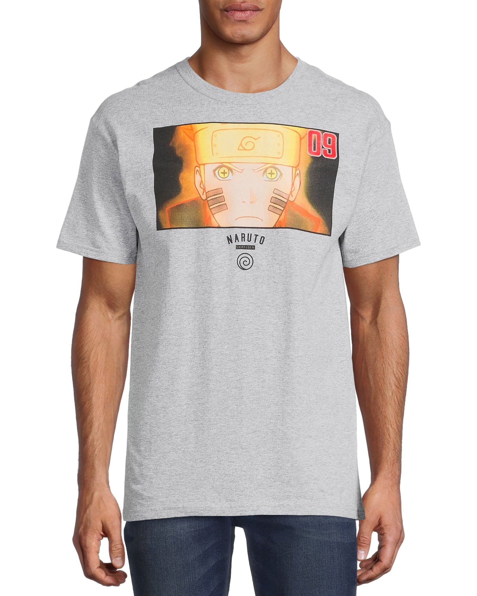 Naruto Uzumaki T-Shirt Men's 09 Kurama Cloak Short Sleeve Graphic Top