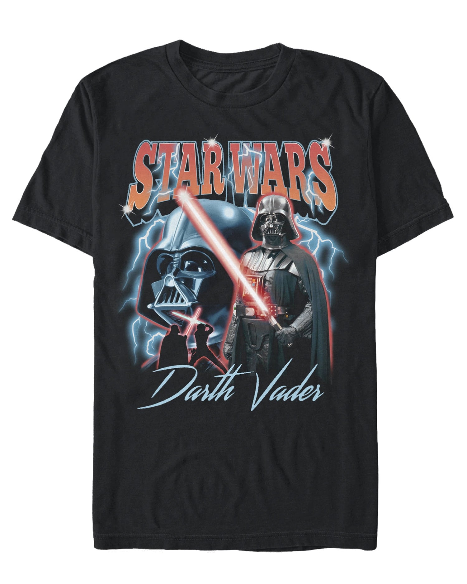 Disney Star Wars Shirt Men's Darth Vader Lightsaber Short Sleeve Tee