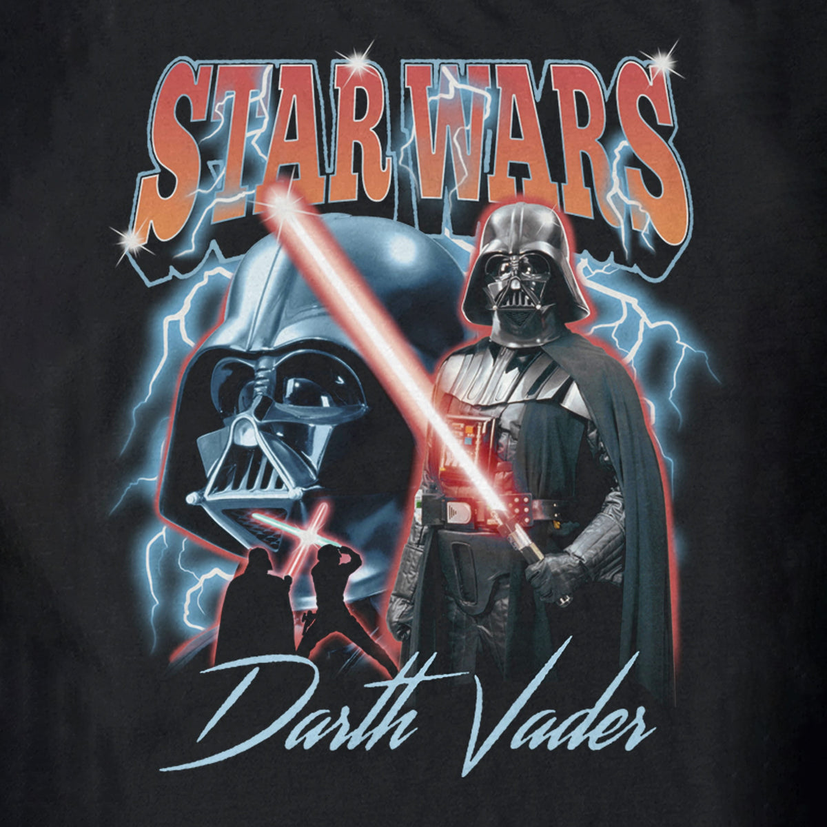 Star Wars T-Shirt Men's Darth Vader Lightsaber Short Sleeve Graphic Top