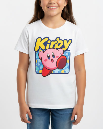 Nintendo Kirby Shirt Girl's Video Game Character Short Sleeve Graphic Tee