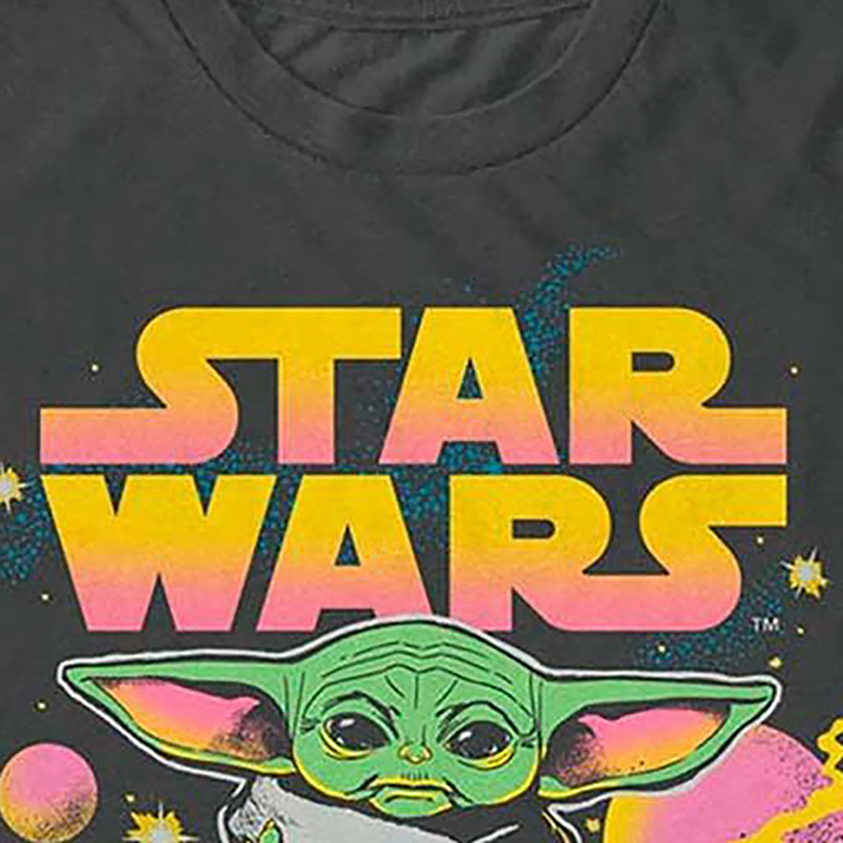 Disney Star Wars T-Shirt Men's Yoda Galaxy Short Sleeve Graphic Top
