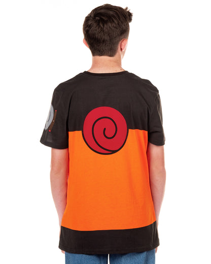 Naruto Uzumaki Shirt Men's Clan Symbol Costume Cosplay Short Sleeve Tee
