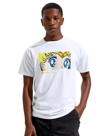 Sailor Moon T-Shirt Men's Usagi Tsukino Big Face Short Sleeve Anime Tee