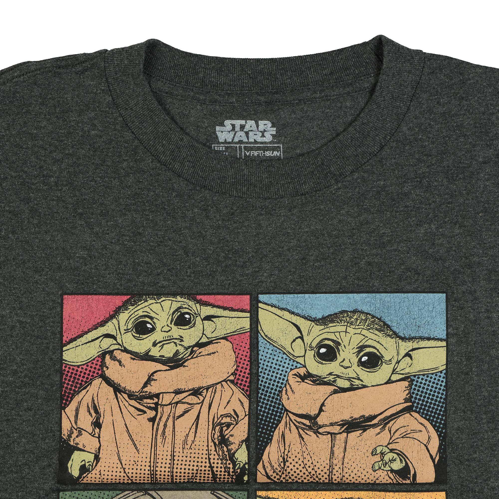 Star Wars T-shirt Men's Baby Yoda Pixelated Boxes Design Short Sleeve Tee