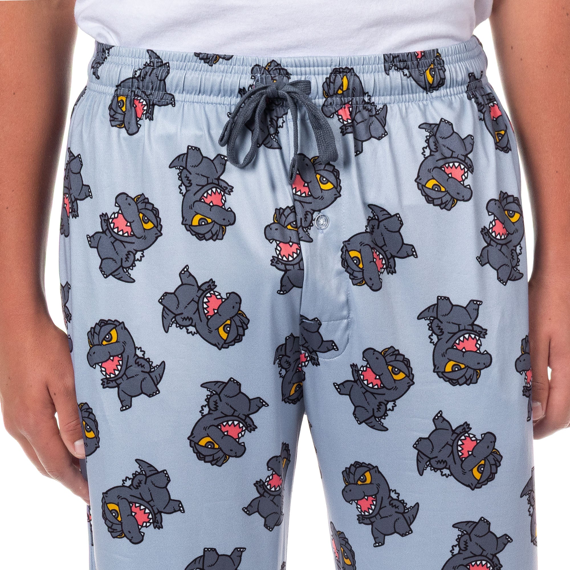 Godzilla Pajamas Men's Chibi Character AOP Lounge Sleep Pajama Pants
