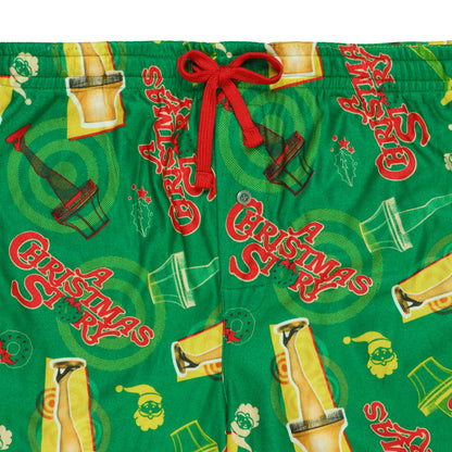 A Christmas Story Pajamas Men's Leg Lamp Fleece Lounge Pajama Pants