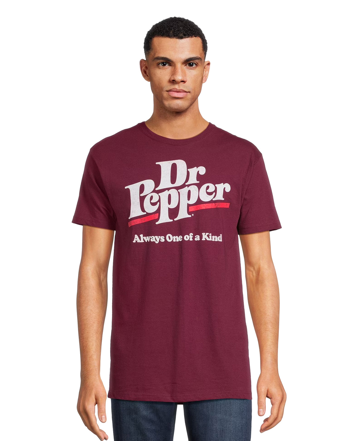 Dr Pepper T-Shirt Men's Always One of a Kind Distressed Logo Design Tee