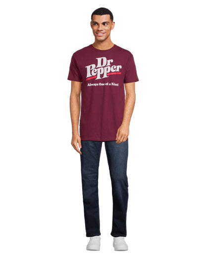 Dr Pepper T-Shirt Men's Always One of a Kind Distressed Logo Design Tee