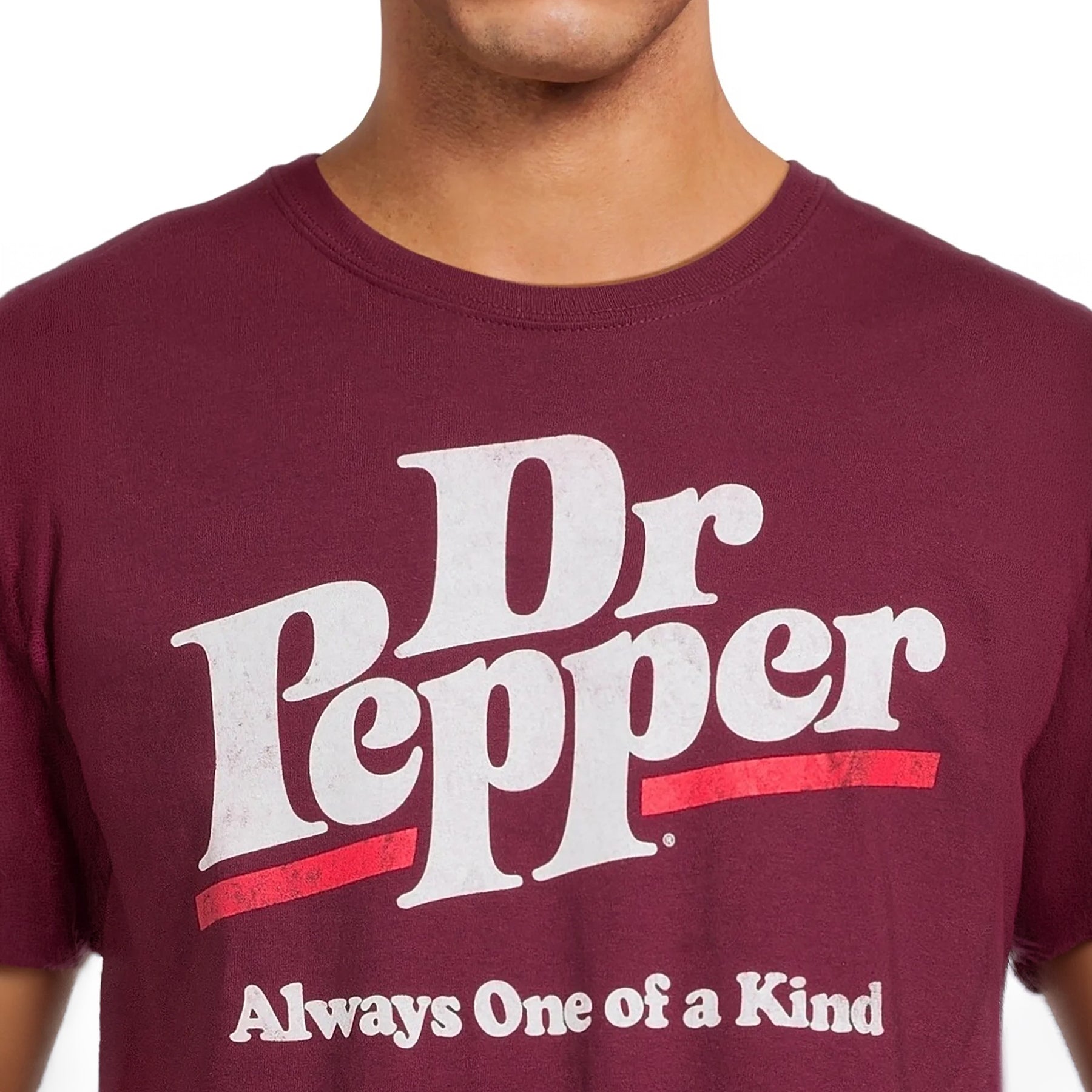 Dr Pepper T-Shirt Men's Always One of a Kind Distressed Logo Design Tee