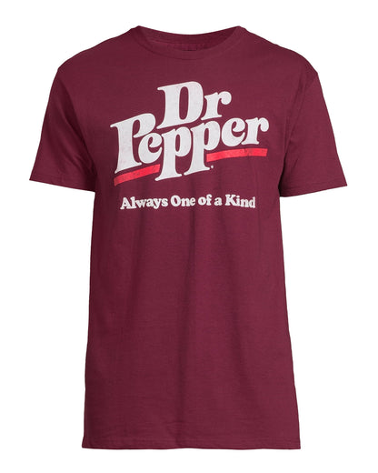 Dr Pepper T-Shirt Men's Always One of a Kind Distressed Logo Design Tee