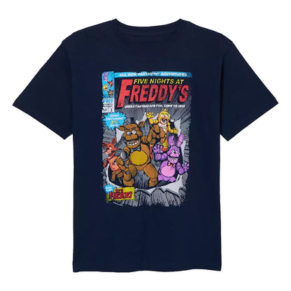 Five Nights at Freddy's T-Shirt Boys' Comic Book Style Short Sleeve Tee