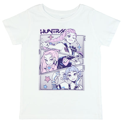 K-Pop Demon Hunters Shirt Girl's Huntrix Rumi Mira Zoey Short Sleeve Tee