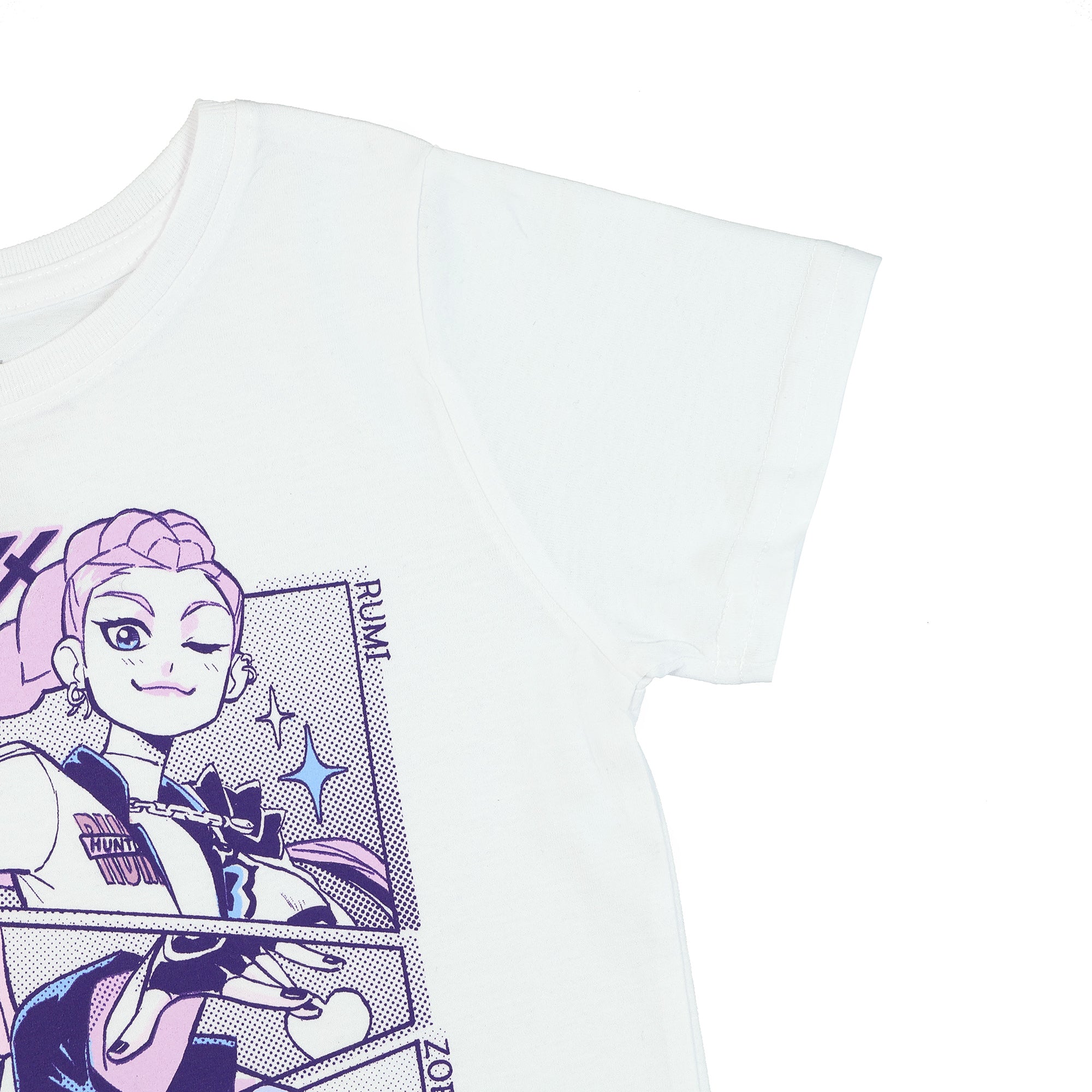 K-Pop Demon Hunters Shirt Girl's Huntrix Rumi Mira Zoey Short Sleeve Tee