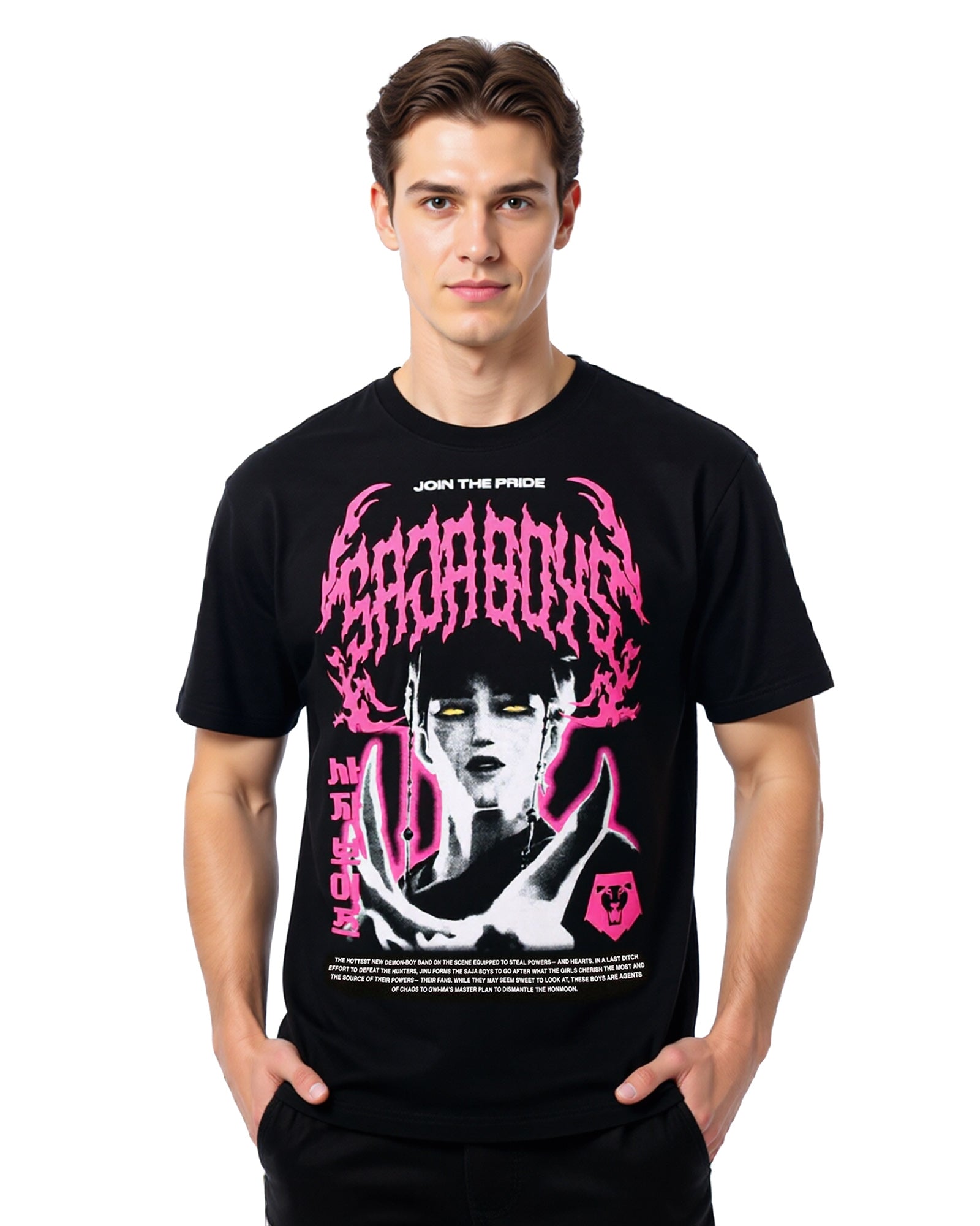 K-Pop Demon Hunters T-Shirt Saja Boys Join The Pride Short Sleeve Tee
