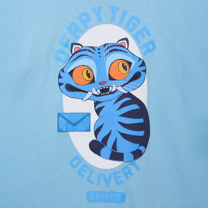 K-Pop Demon Hunters T-Shirt Girls' Derpy Tiger Delivery Short Sleeve Tee