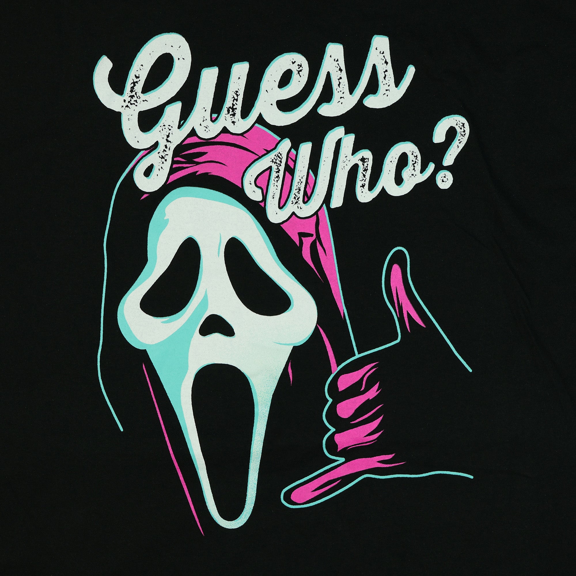 Ghost Face T-Shirt Men's Guess Who Thumbs Up Short Sleeve Top