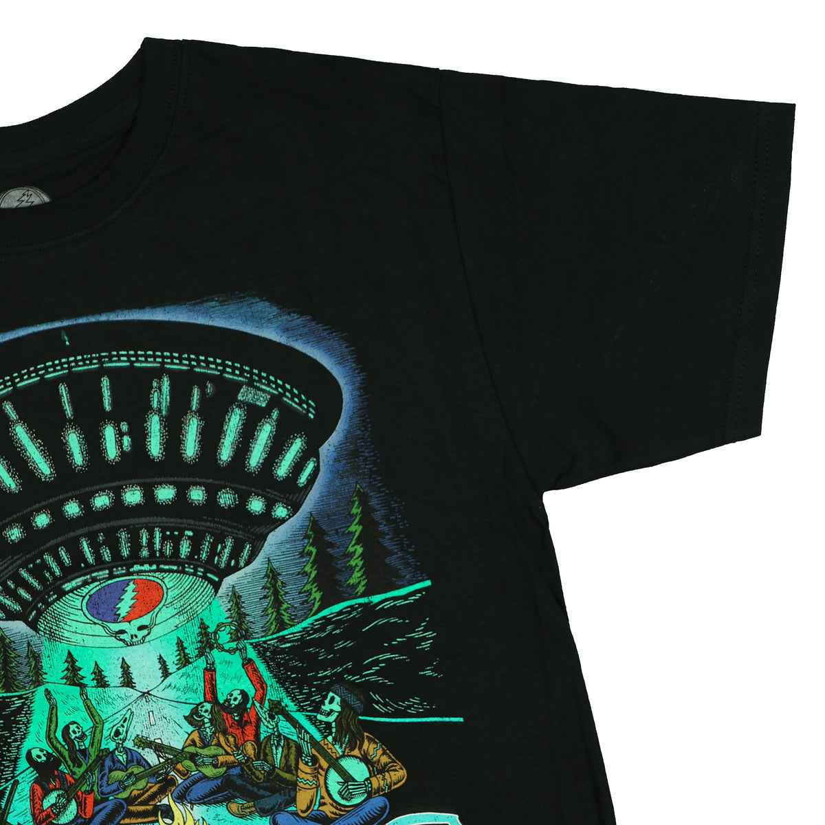 Grateful Dead T-Shirt Men's UFO Campfire Abduction Short Sleeve Tee