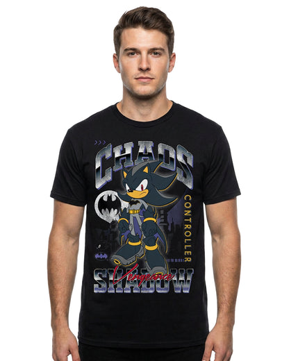 DC Comics Sonic The Hedgehog Shirt Men's Shadow Batman Short Sleeve Tee