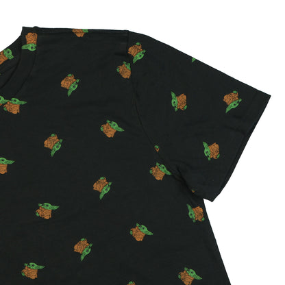 Disney Star Wars The Mandalorian Shirt Men's Grogu AOP Short Sleeve Tee