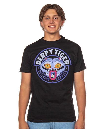 K-Pop Demon Hunters Shirt Men's Derpy Tiger Delivery Short Sleeve Tee