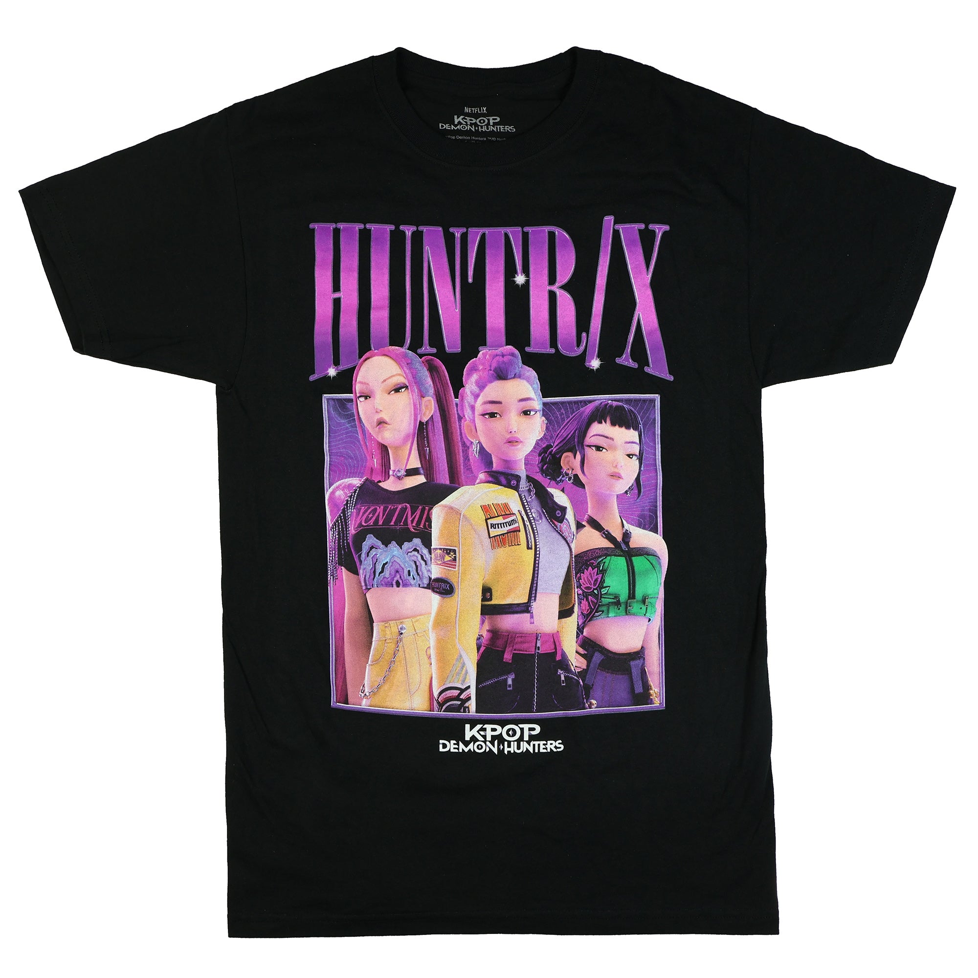 K-Pop Demon Hunters T-Shirt Men's Mira Zoey Rumi Pose Short Sleeve Top