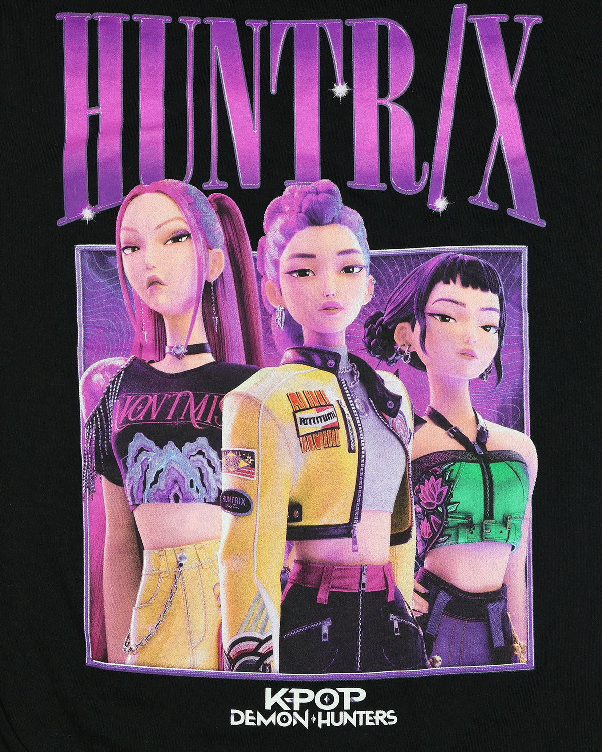 K-Pop Demon Hunters T-Shirt Men's Mira Zoey Rumi Pose Short Sleeve Top