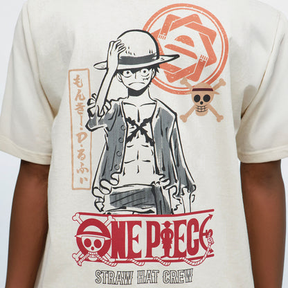 One Piece Shirt Men's Luffy Straw Hat Crew Short Sleeve Graphic Tee