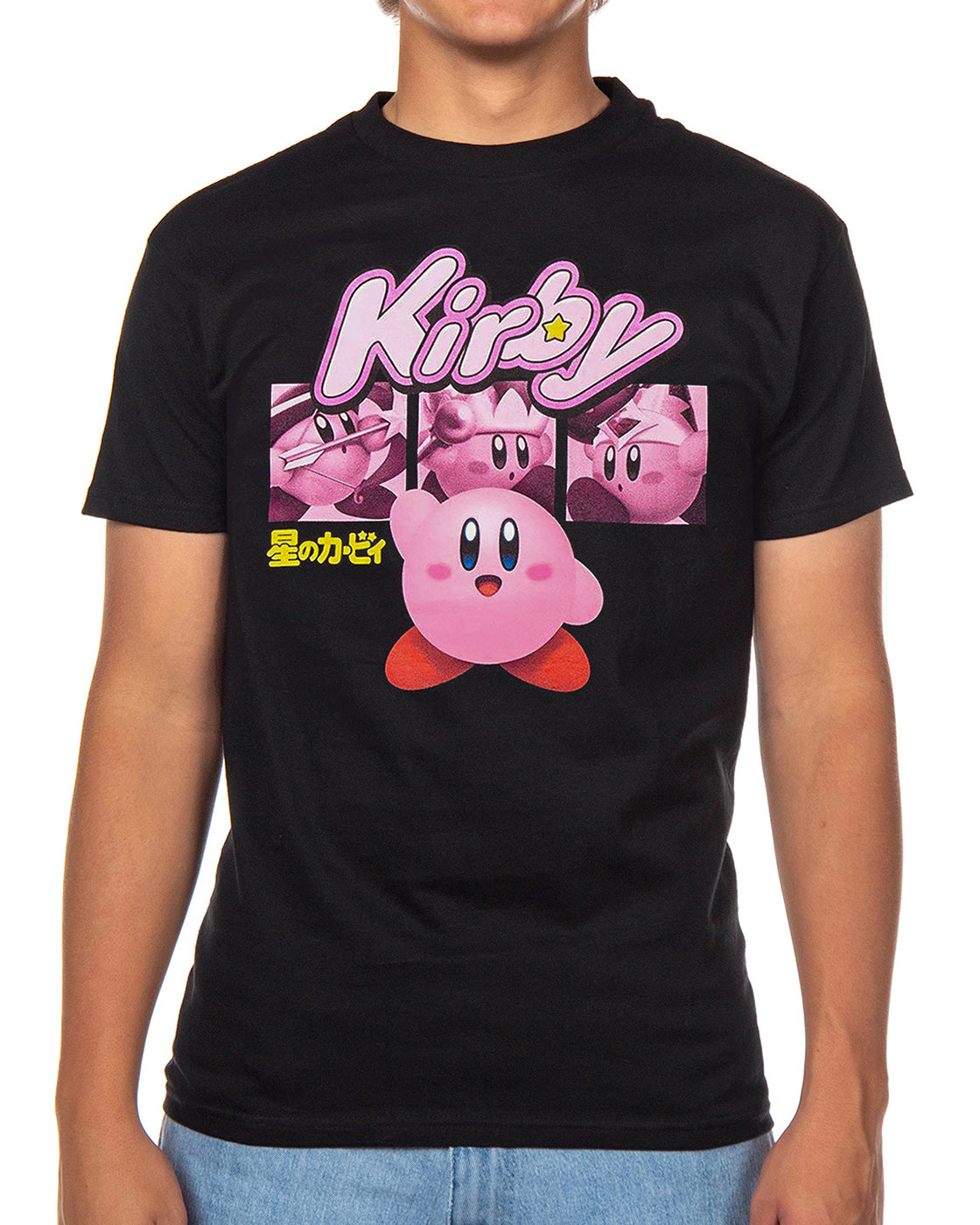 Nintendo Kirby Shirt Men's Video Game Character Poses Short Sleeve Top