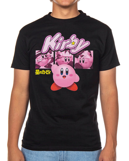 Nintendo Kirby Shirt Men's Video Game Character Poses Short Sleeve Top