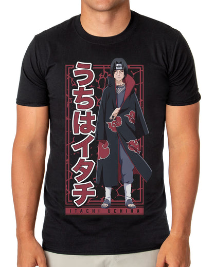Naruto T-Shirt Men's Itachi Uchiha Pose Short Sleeve Graphic Top