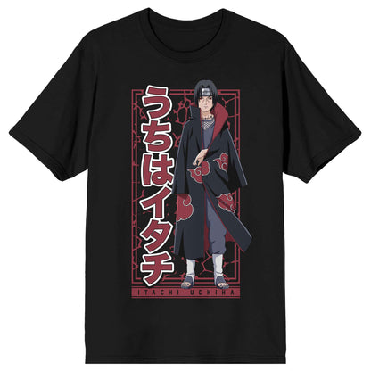 Naruto T-Shirt Men's Itachi Uchiha Pose Short Sleeve Graphic Top