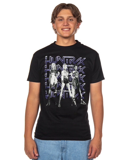 K-Pop Demon Hunters Men's Huntrix Logo Rumi Zoey Mira Short Sleeve Tee