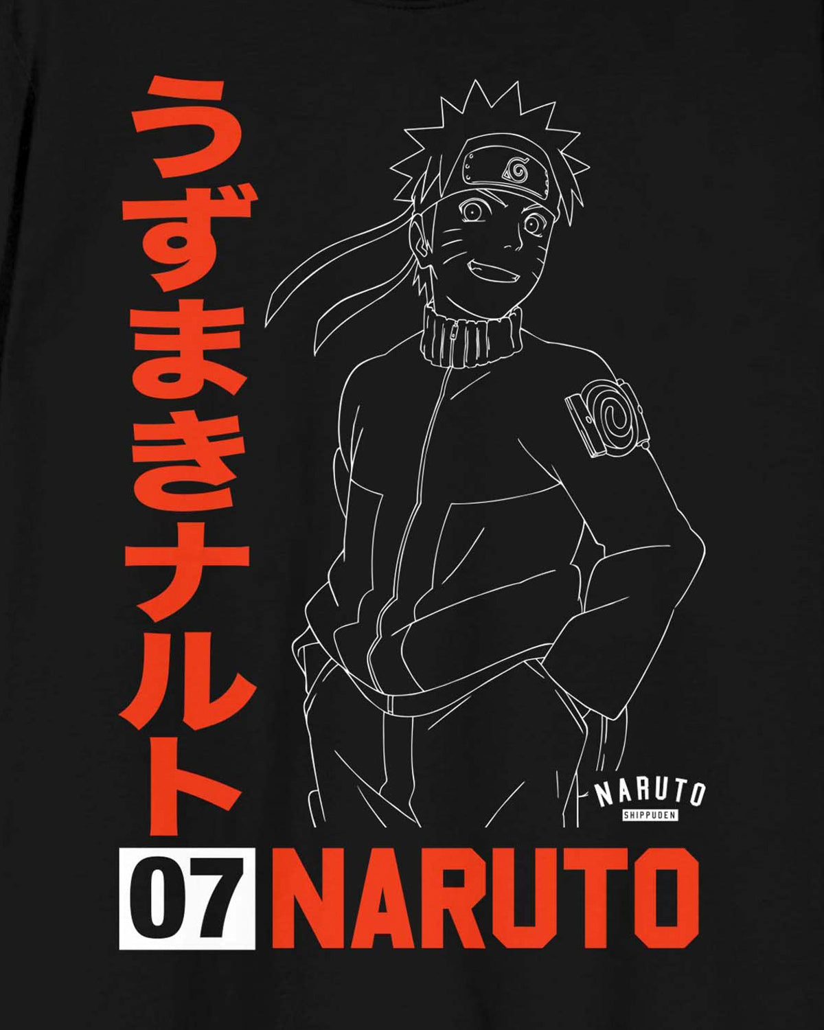 Naruto Uzumaki T-Shirt Men's Naruto Sketch Short Sleeve Graphic Top