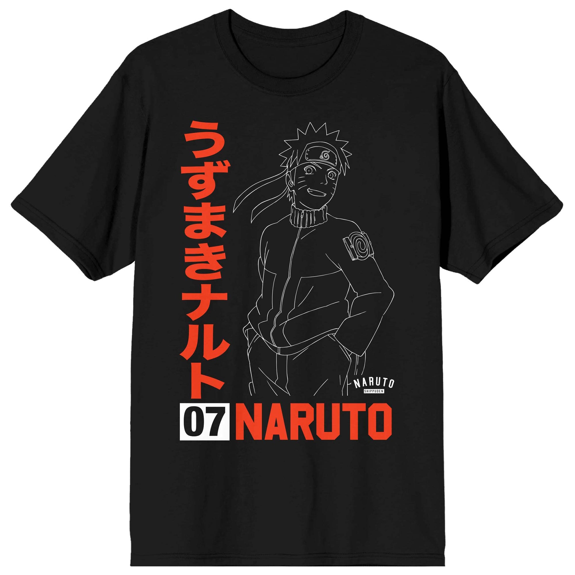 Naruto Uzumaki T-Shirt Men's Naruto Sketch Short Sleeve Graphic Top