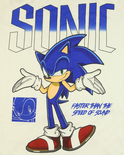 Sonic The Hedgehog Shirt Men's Faster Than The Speed Of Sound Short Sleeve
