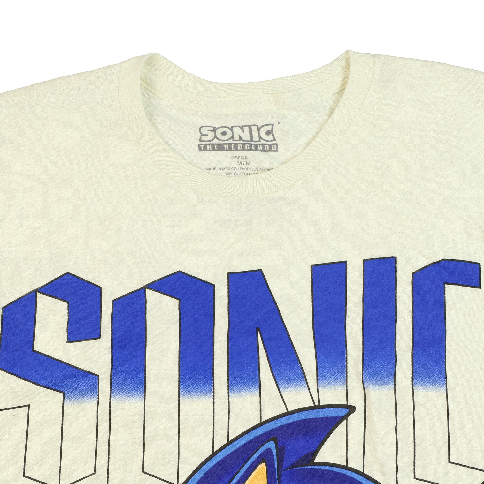Sonic The Hedgehog Shirt Men's Faster Than The Speed Of Sound Short Sleeve